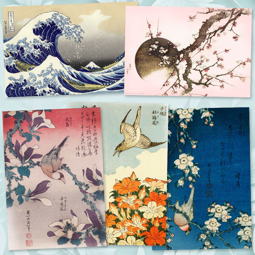 5 x Postkartenset – Katsushika Hokusai Limitierte Edition